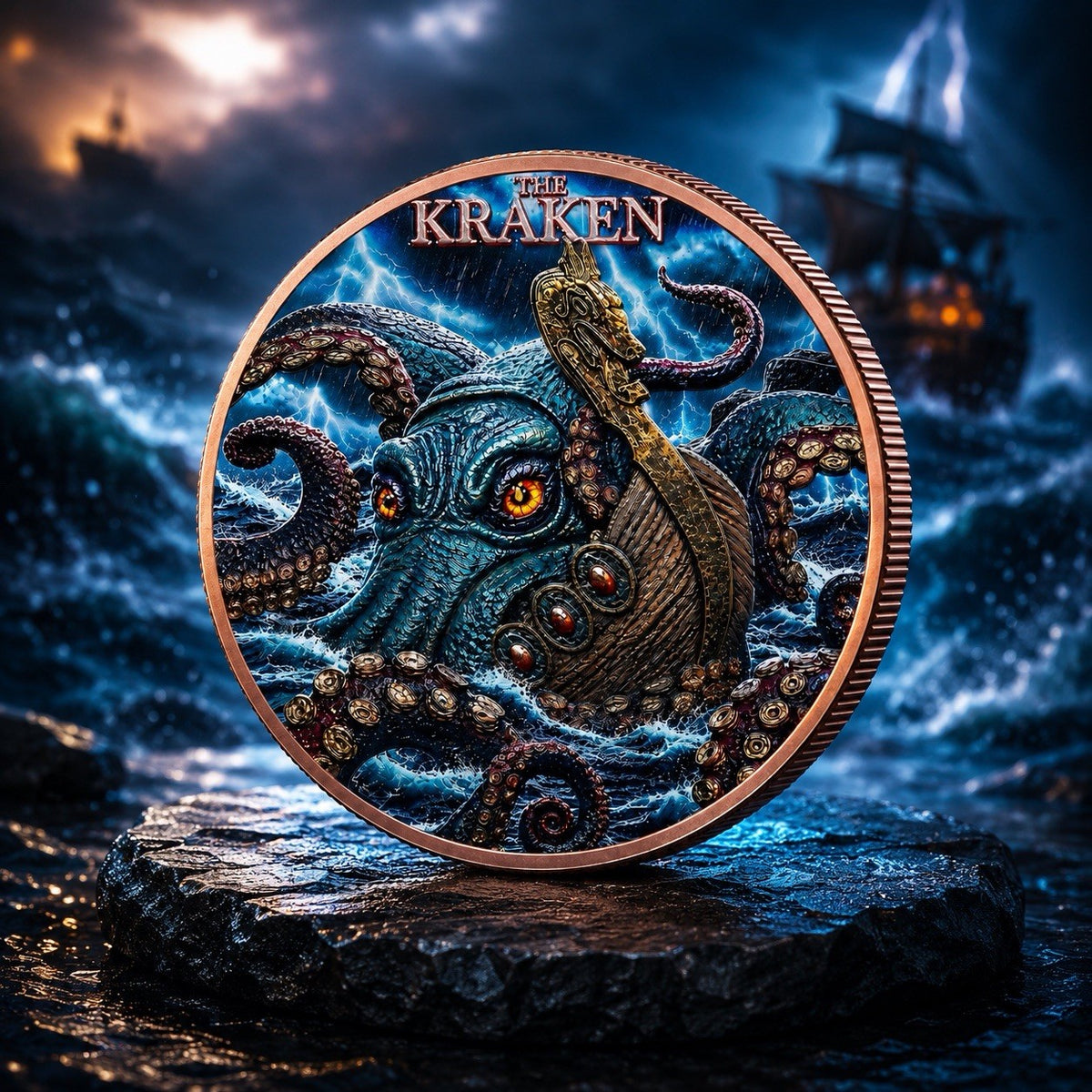 2026 Kraken White Squall Mythical Creatures 5 Oz Copper Coin