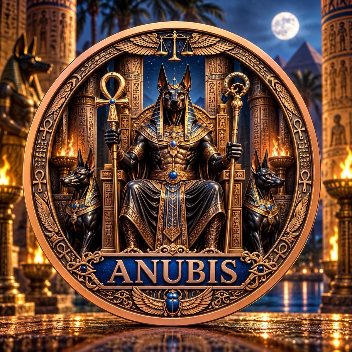 2026 Egyptian Mythology Gods Series: Anubis 5oz Copper Round