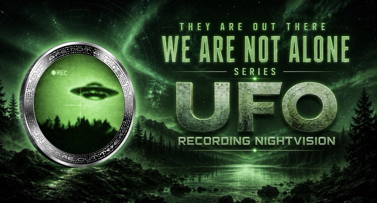2026 Cameroon UFO Nightvision 1 oz .999 Silver Proof Coin Alien Series