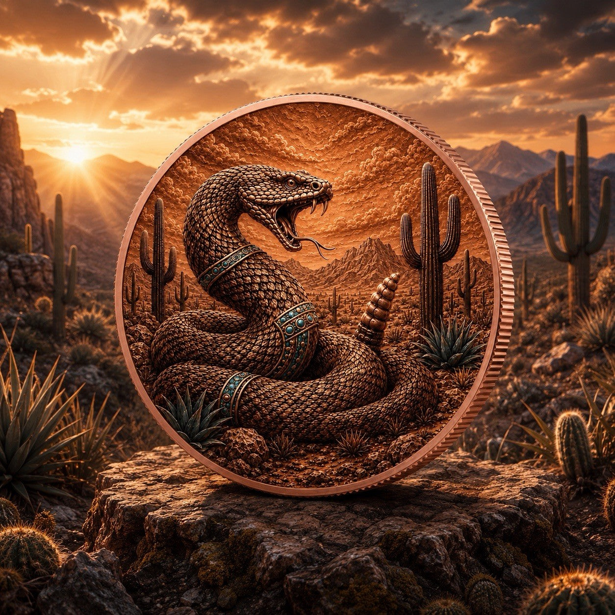 2026 Aztec Winged Snake Libertad 5oz Copper Coin