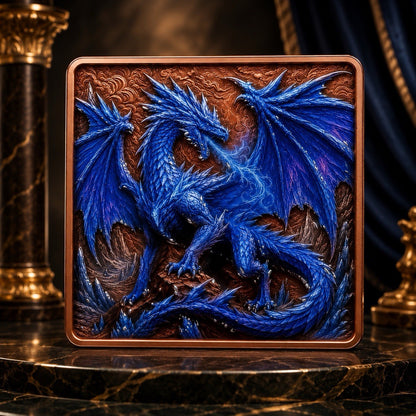 3D UHR Elemental Beasts Series: Excelsior Dragon 5oz Copper Bar