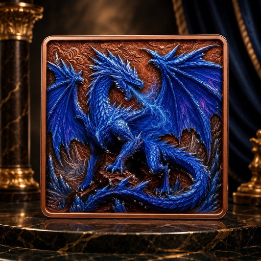 3D UHR Elemental Beasts Series: Excelsior Dragon 5oz Copper Bar