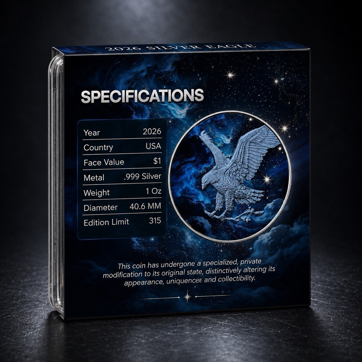 2026 U.S. Eagle Blue Moon Edition 1 oz Silver Coin
