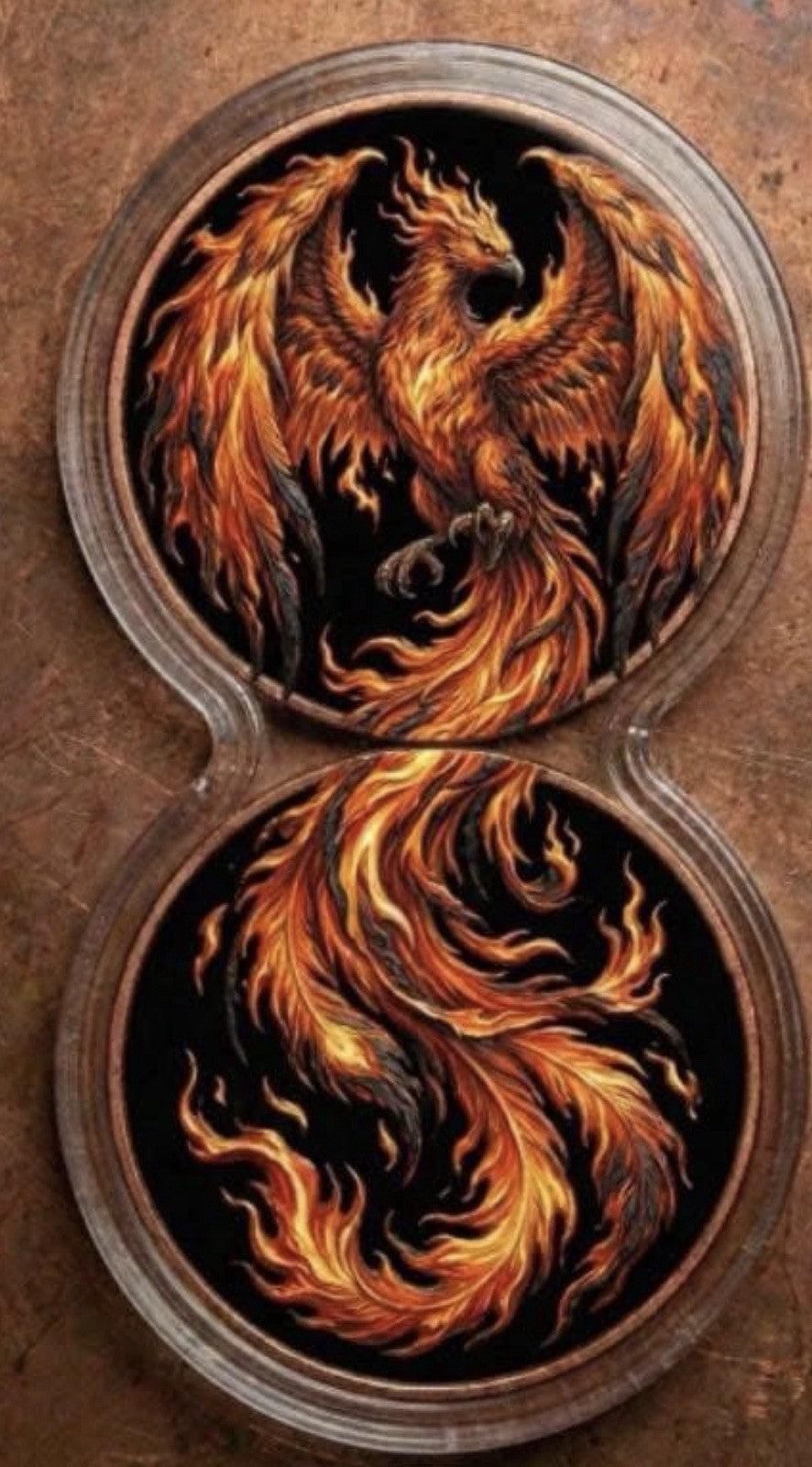 Chinese Dragon Day and Night Edition  2 x 1 oz Copper