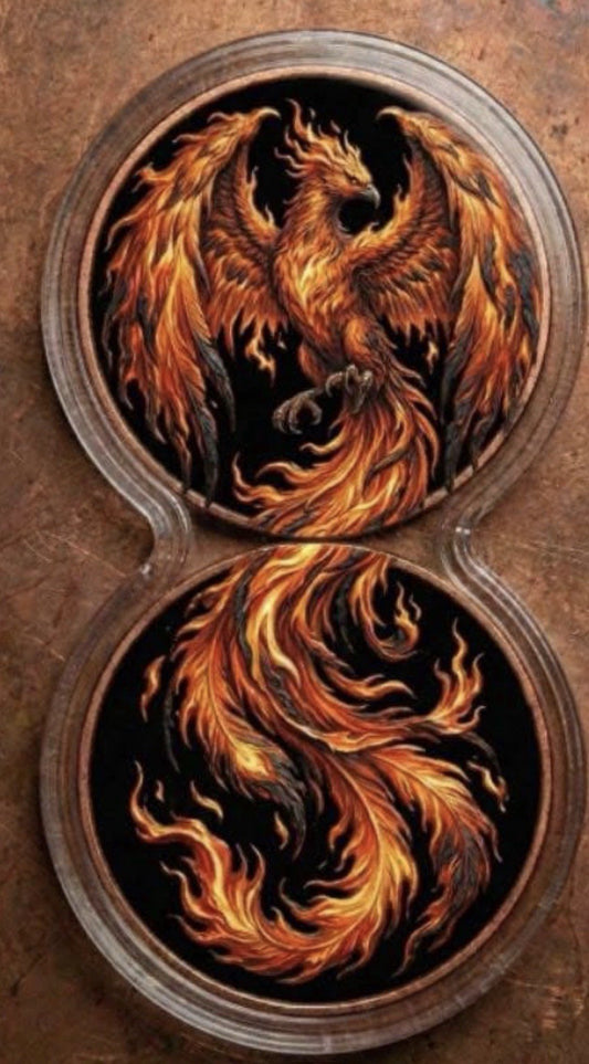Chinese Dragon Day and Night Edition  2 x 1 oz Copper