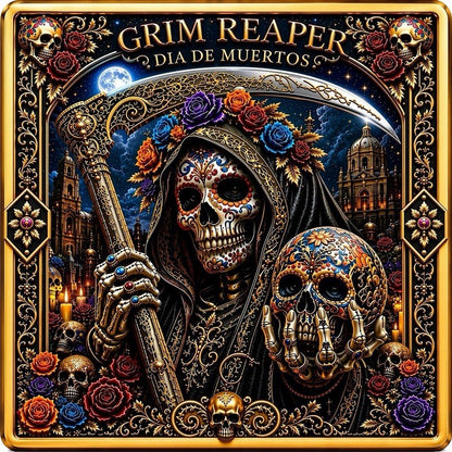 Grim Reaper Dia de Muertos  1 Kilo Copper Medal