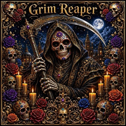 Grim Reaper Dia de Muertos  1 Kilo Copper Medal