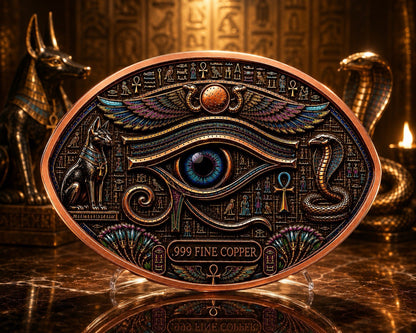 3 oz Eye of Ra and Horus .999 Copper Medal