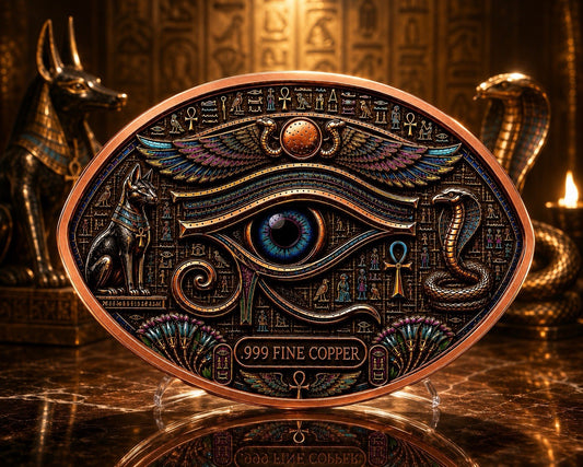 3 oz Eye of Ra and Horus .999 Copper Medal