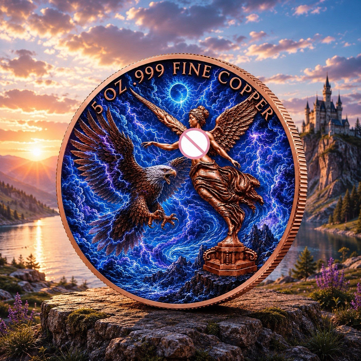 2026 Aztec Winged Storm Eagle Libertad 5oz Copper Coin