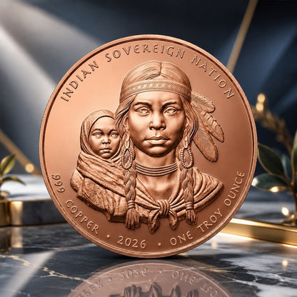 2026 Sioux Nation Sacagawea 5 oz Copper Coin