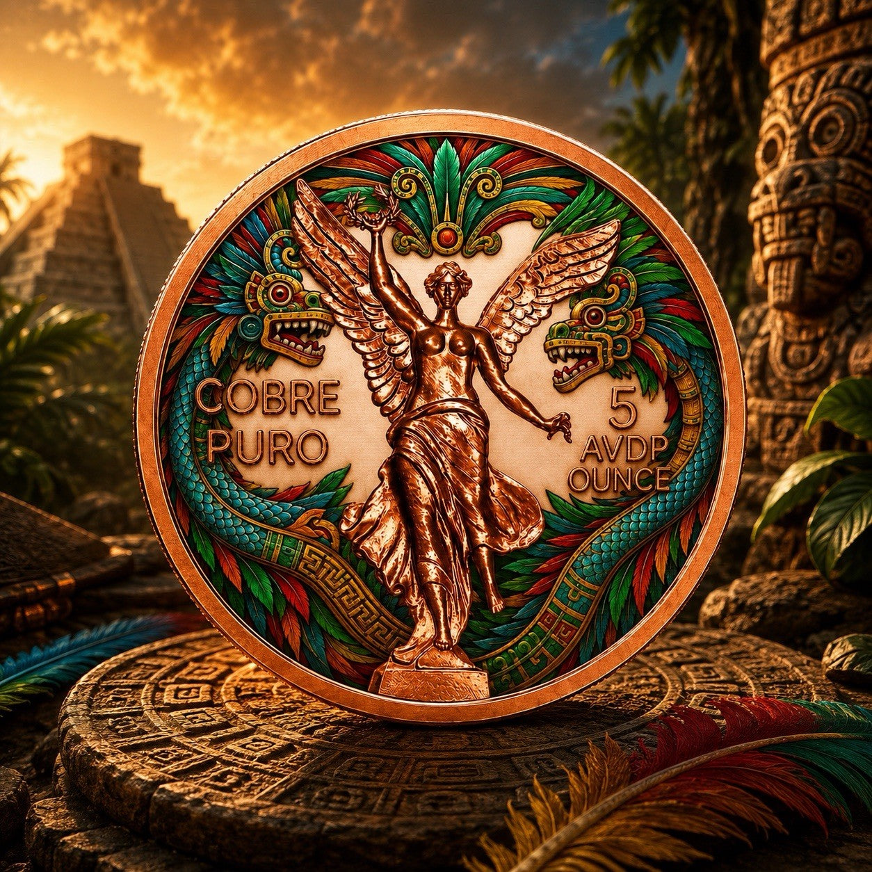2026 5 oz Dueling Dragons .999 Copper Medal
