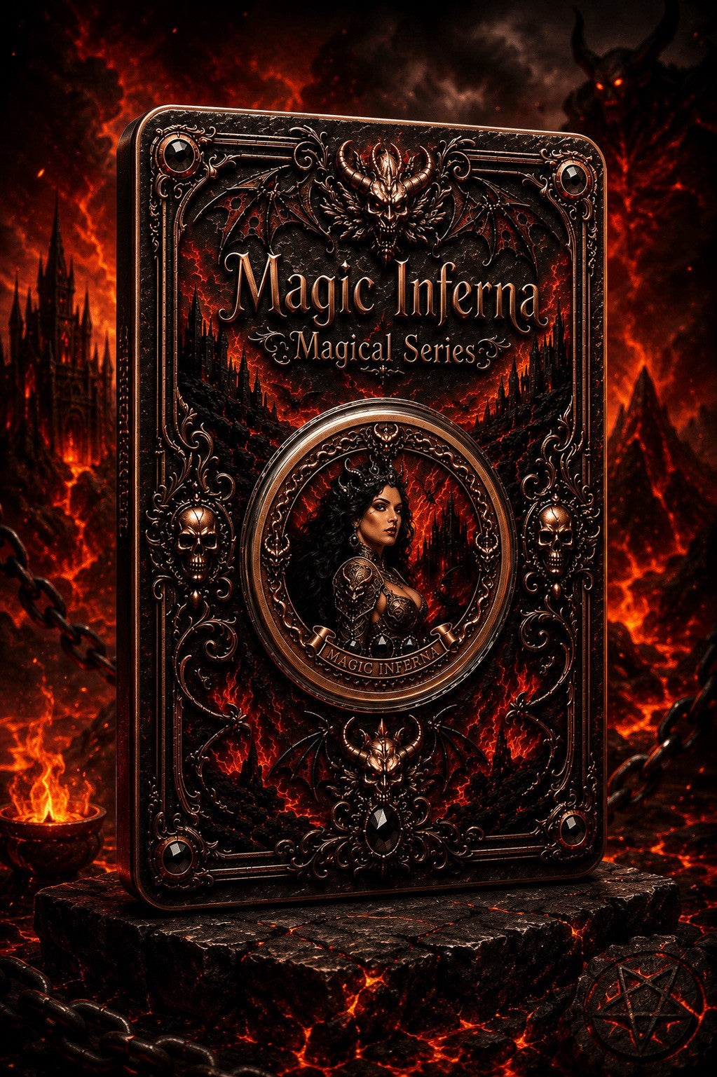 Magic Inferna Colorized 1 oz Copper Medal