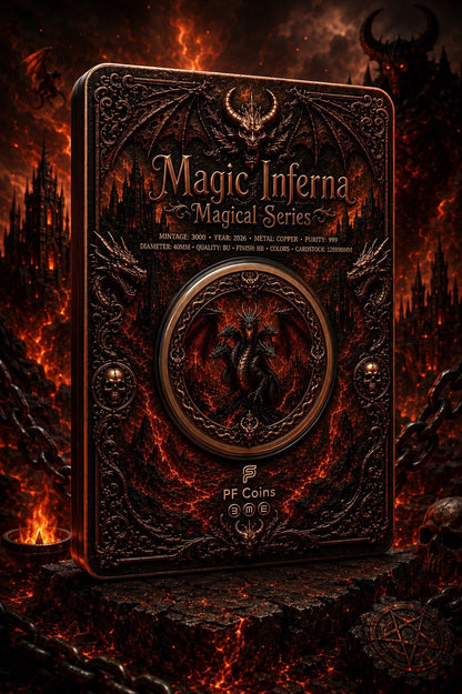 Magic Inferna Colorized 1 oz Copper Medal