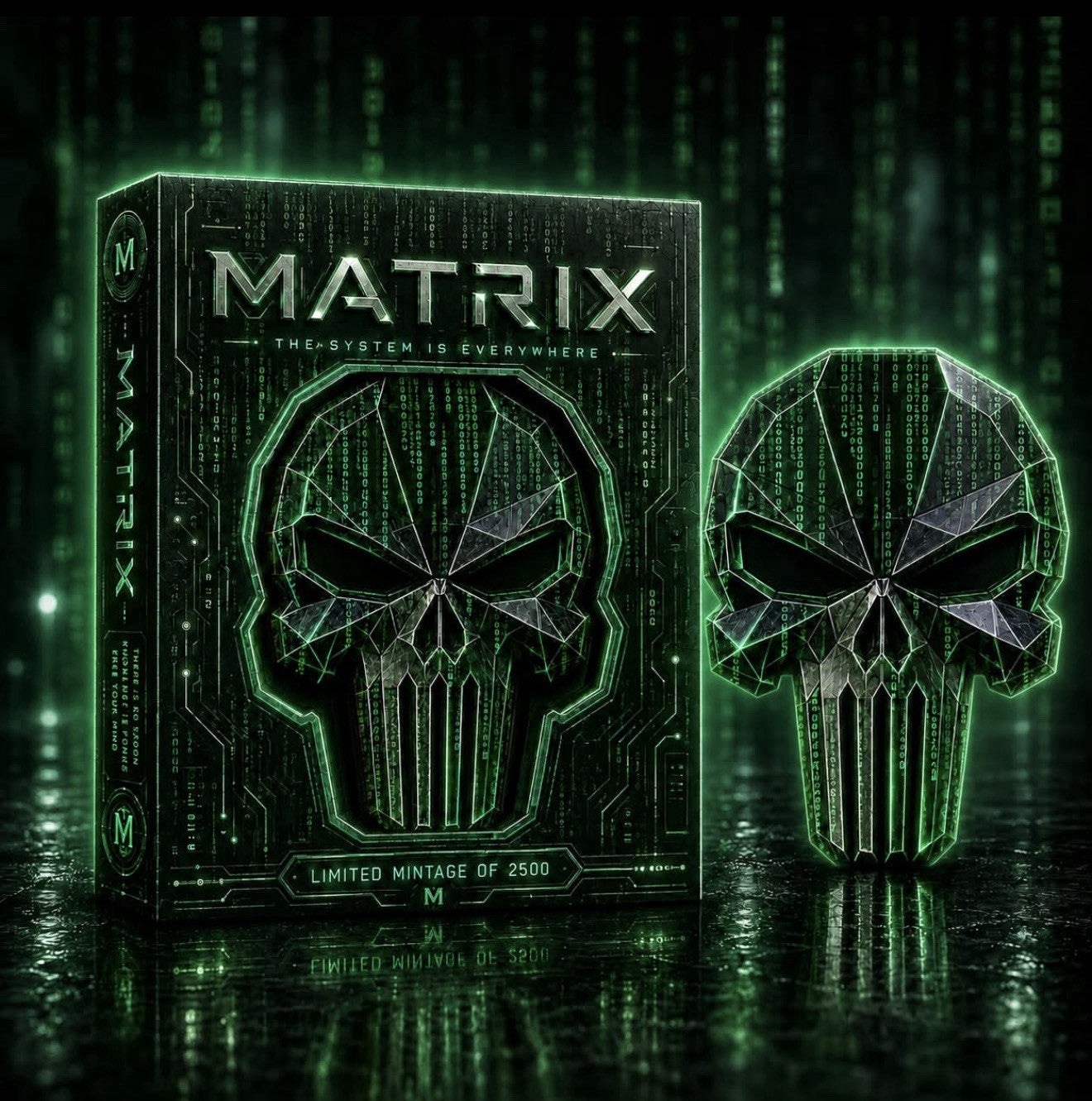 3 oz Matrix Code Skull Stackable Copper