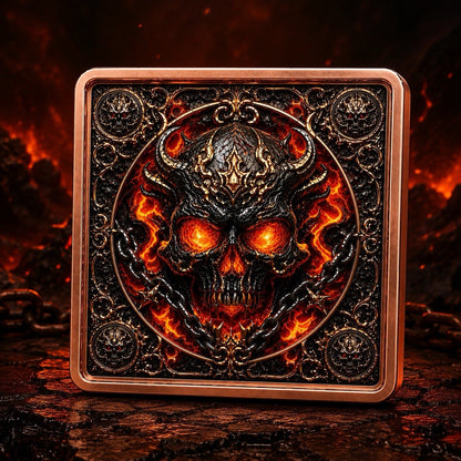 Skulls of the Underworld - Hellfire Skull 5 oz Copper Bar