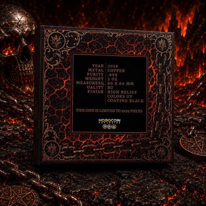 Skulls of the Underworld - Hellfire Skull 5 oz Copper Bar