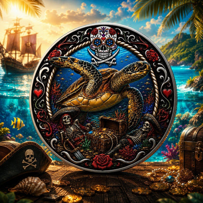 2026 Cayman Islands Mexican Pirate Life Sea Turtle 1 oz Silver Coin