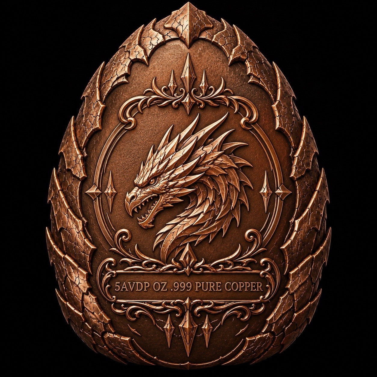 2026 5 oz Ice Dragon .999 Copper Shaped