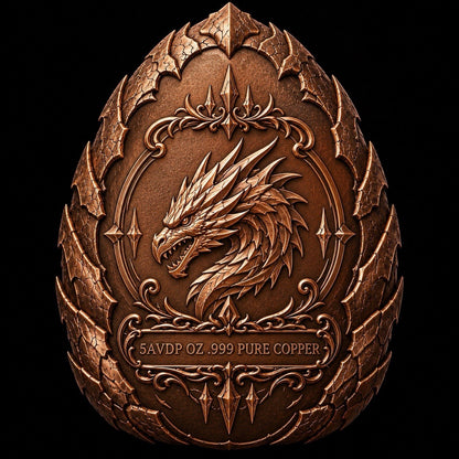 2026 5 oz Ice Dragon .999 Copper Shaped