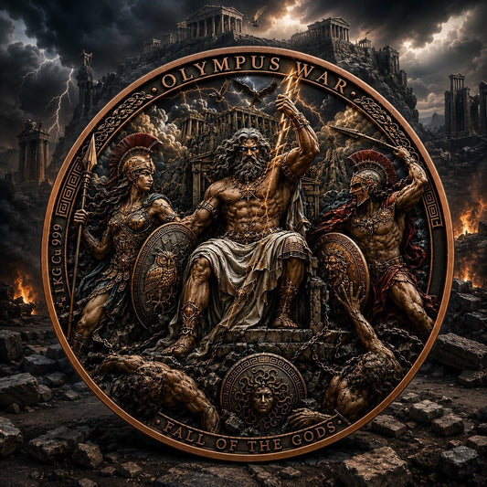 Olympus War - Fall of the Gods 1 Kilo Copper Medal