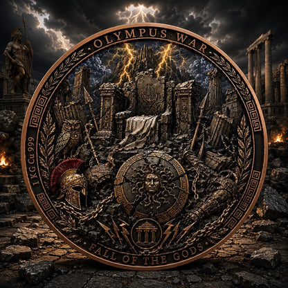 Olympus War - Fall of the Gods 1 Kilo Copper Medal