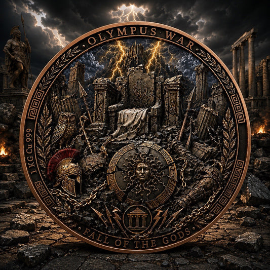 Olympus War - Fall of the Gods 1 Kilo Copper Medal