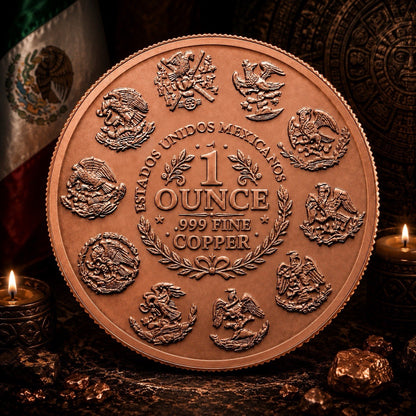 2024 Day of Dead Rose Series: Xoloitzcuintli Temple 1oz Copper Coin