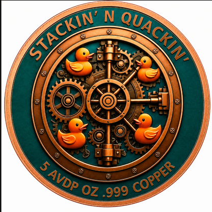 Quacken's Treasure 5oz Copper Round .999 Fine High-Relief Coin Collectible