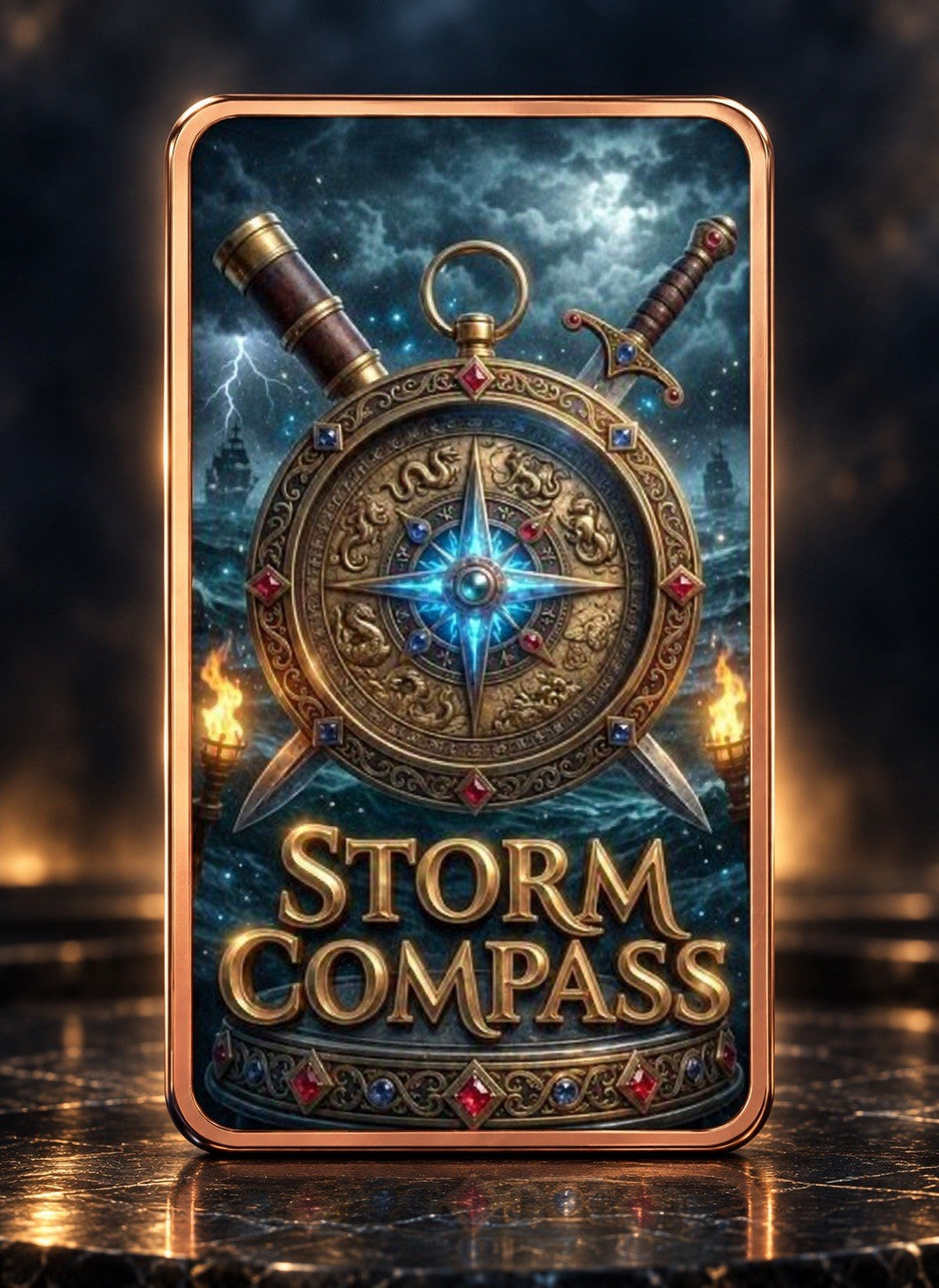 2026 Pirate Adventure Series: Storm Compass  5 oz Copper Bar