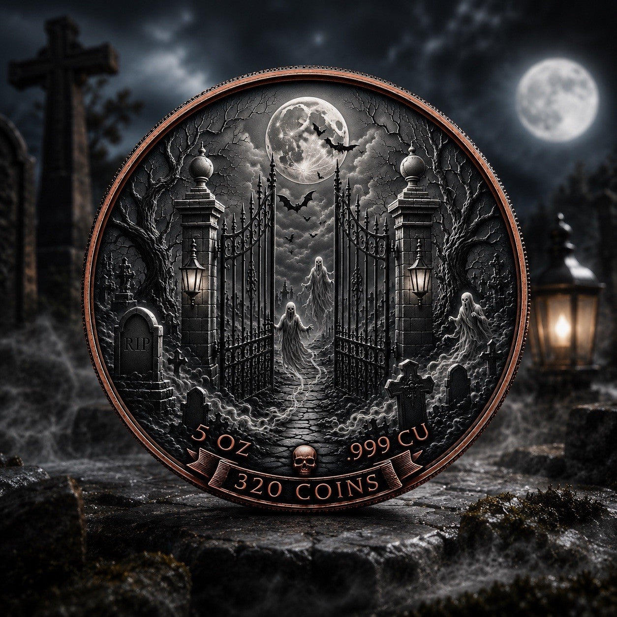 Ghostly Libertad Colorized 5 oz Copper Medal November