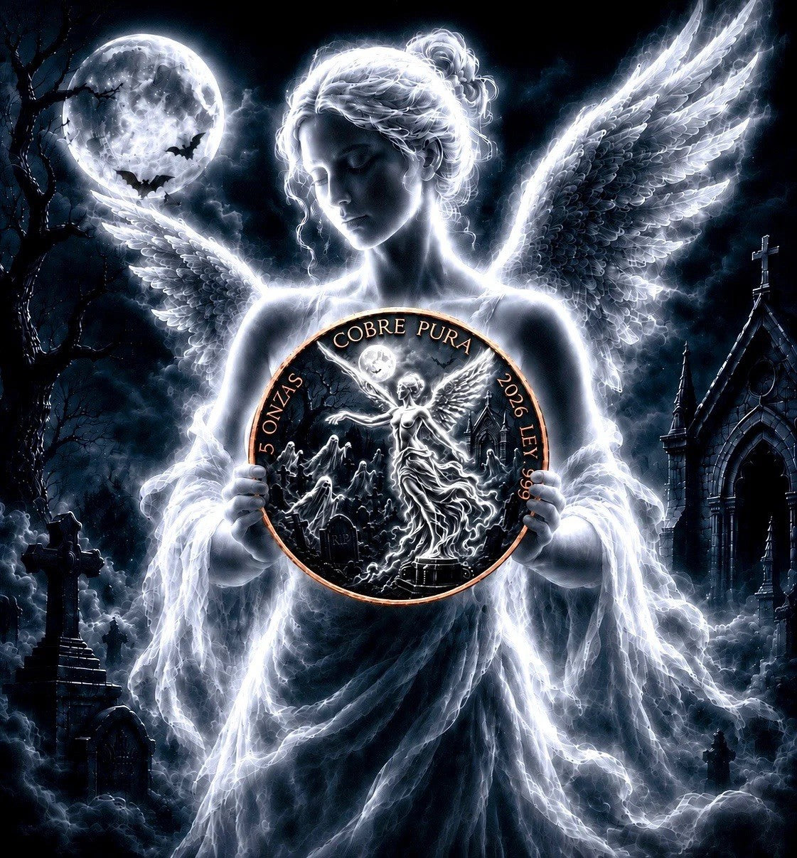 Ghostly Libertad Colorized 5 oz Copper Medal November