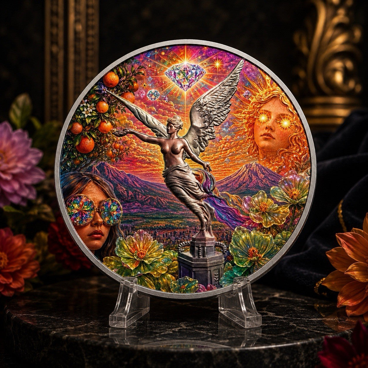 2024 Mexico Libertad in the Sky with Diamonds 1 oz Silver Coin