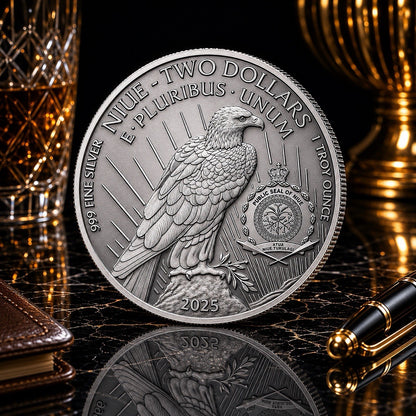 2025 Niue Peace Dollar UHR Incused 1 oz Silver Coin
