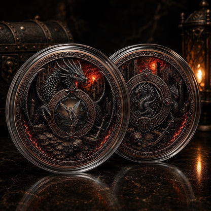 St. Michael & Dragon's Hoard 1 Kilo Copper Medal with 1oz Silver Libertad Insert