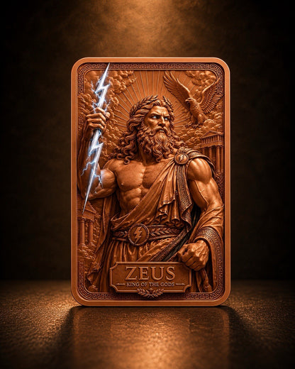2026 Olympian Myths Series: Zeus  5oz Copper Bar