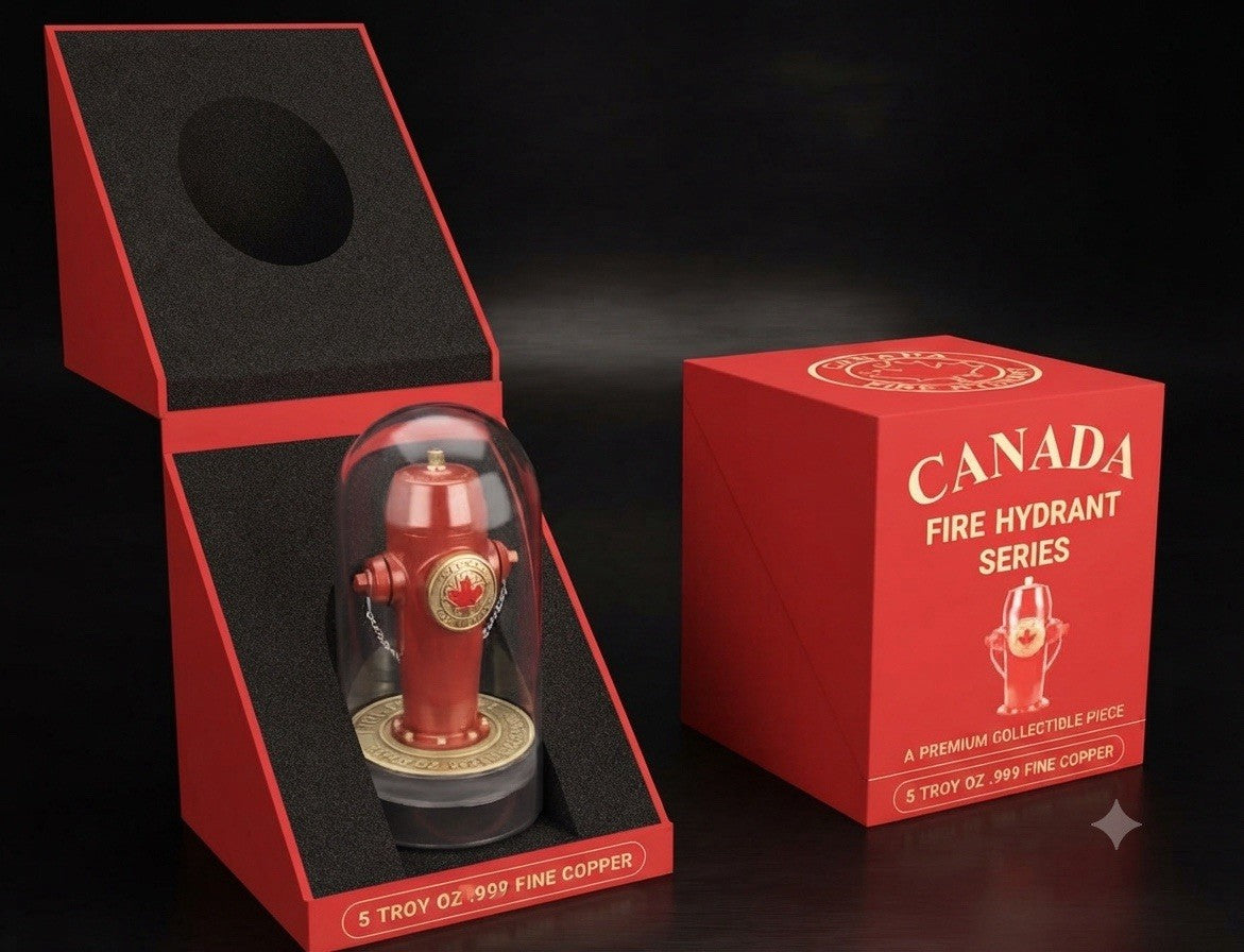 Fire Hydrants Around the World - Canada 3D 5 oz Copper Medal