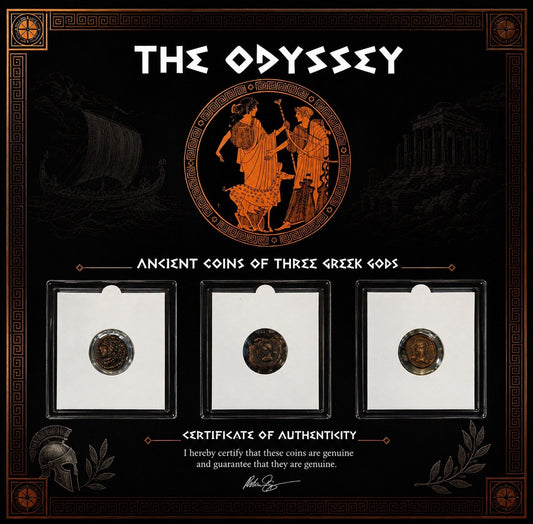 The Odyssey - Ancient Coins of 3 Greek Gods Coin Set
