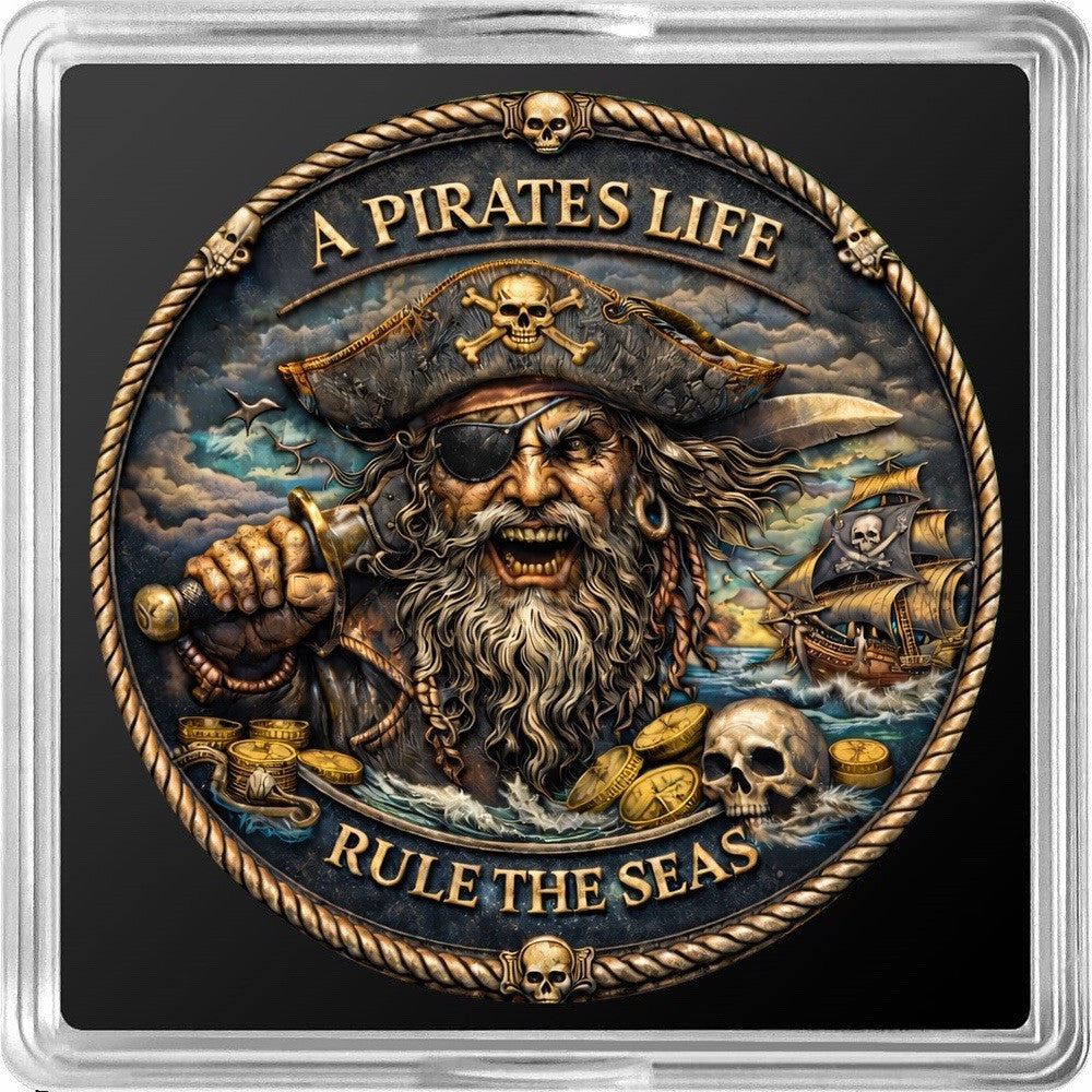 Pirate's Life Colorized 1 oz Copper Round