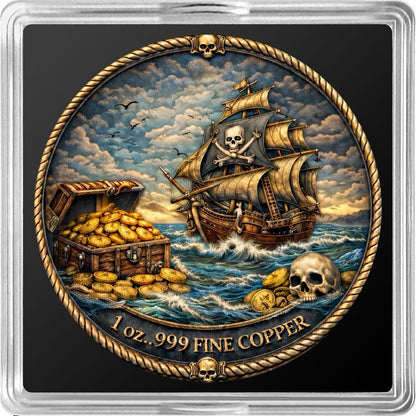 Pirate's Life Colorized 1 oz Copper Round