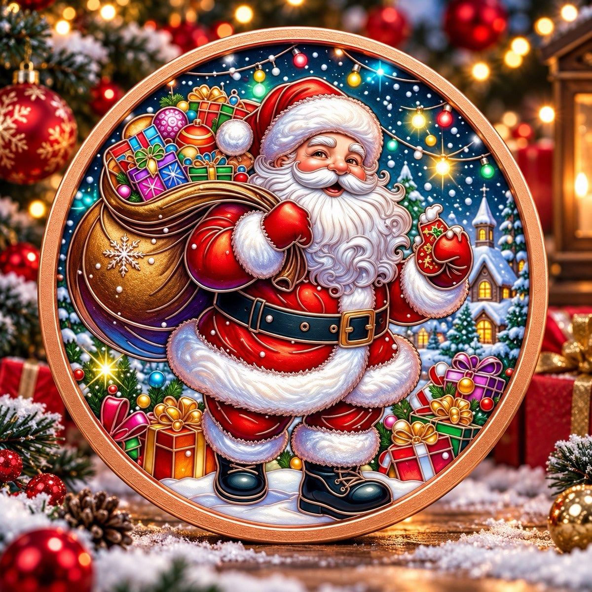 2026 Holly Christmas Series: Santa’s It’s Comming 5oz Copper Round