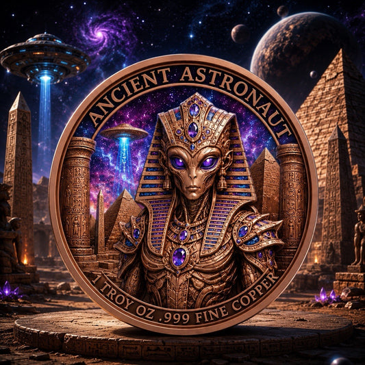 2026 Beyond the Universe: Ancient Astronaut 1oz Copper Coin Glow FX