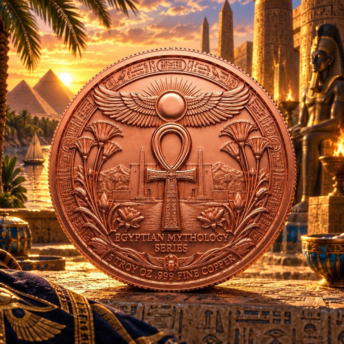 2026 Egyptian Mythology Gods Series: Sobek 5oz Copper Round