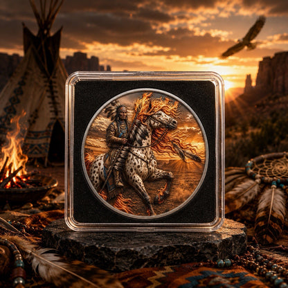 2026 Year of the War Horse Colorized Fire Born 10 oz .999 Copper