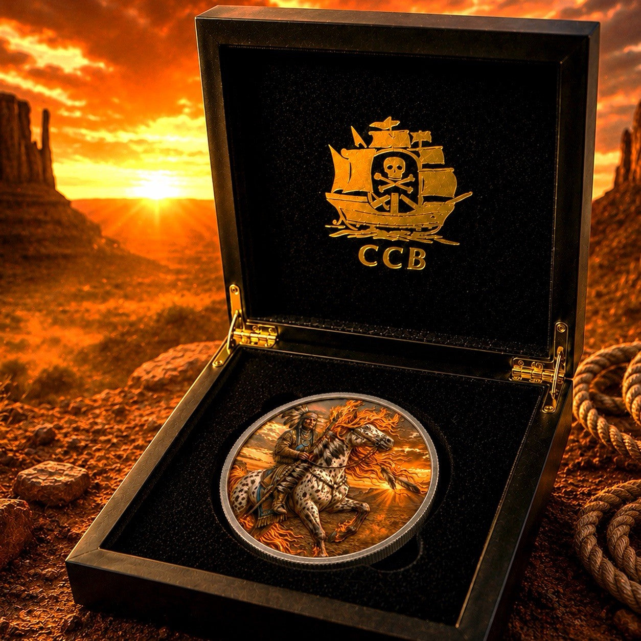 2026 Year of the War Horse Colorized Fire Born 10 oz .999 Copper