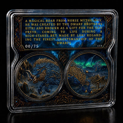 2 x 1 oz 2025 Germania Gullinbursti Colorized in Dual Slab Display
