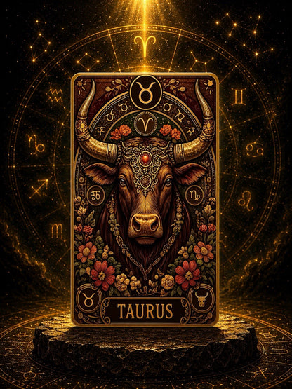 12 Constellations Zodiac Seres: 5oz Copper Art Bar,  Taurus