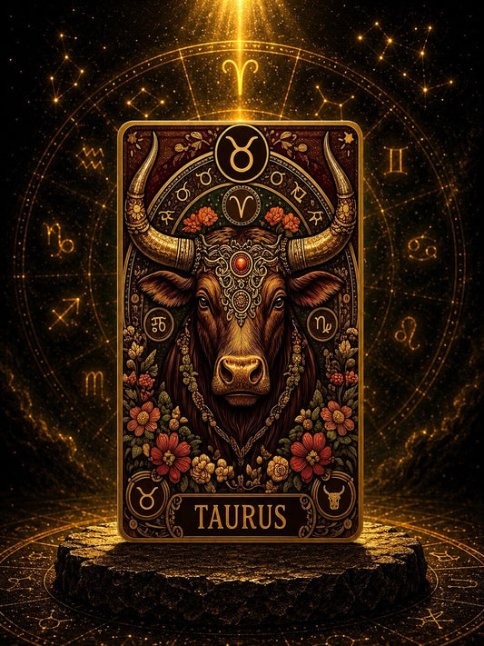 12 Constellations Zodiac Seres: 5oz Copper Art Bar,  Taurus