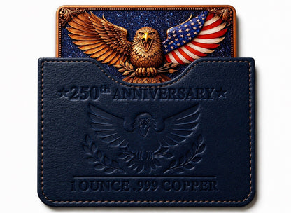250th Anniversary Eagle Colorized 1 oz Copper Bar