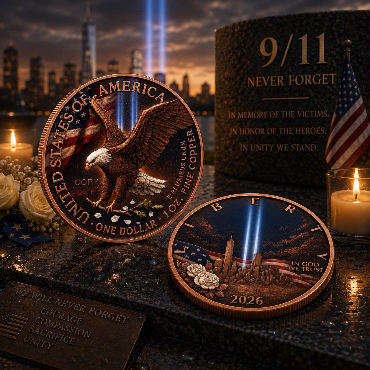 2026 American Eagle City Skyline Tribute 09/11